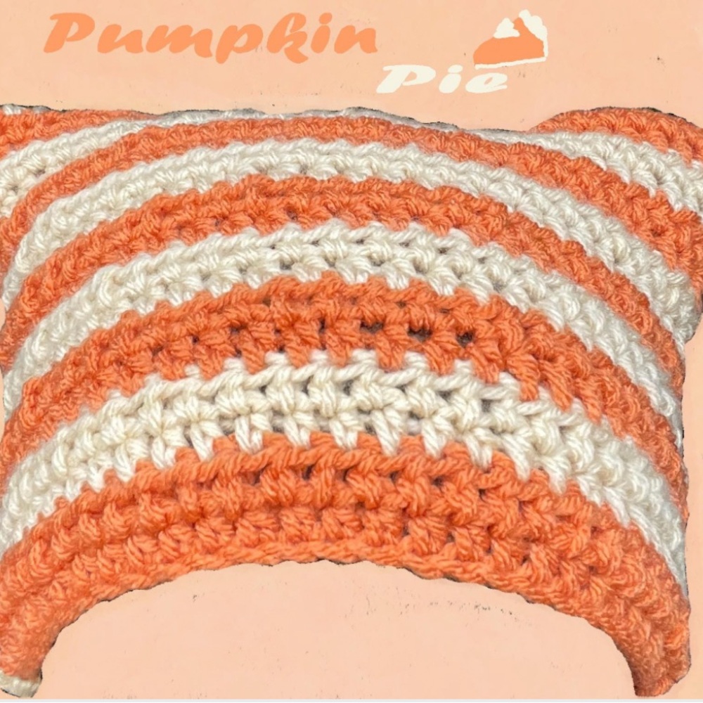handmade striped cat ear beanie